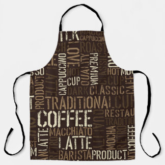 Tablier Vintage café expérience Motif sans couture