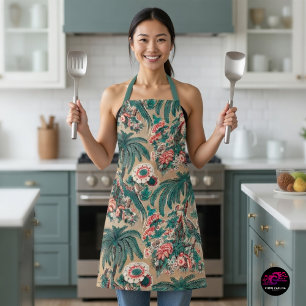 Tablier Vintage Chintz Floral Tropical Motif