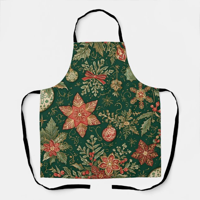 Tablier Vintage Christmas Pattern - Apron (Recto)