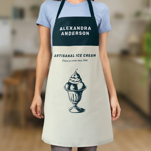 Tablier Vintage crème glacée Sundae (Vintage Ice Cream Sundae Apron)
