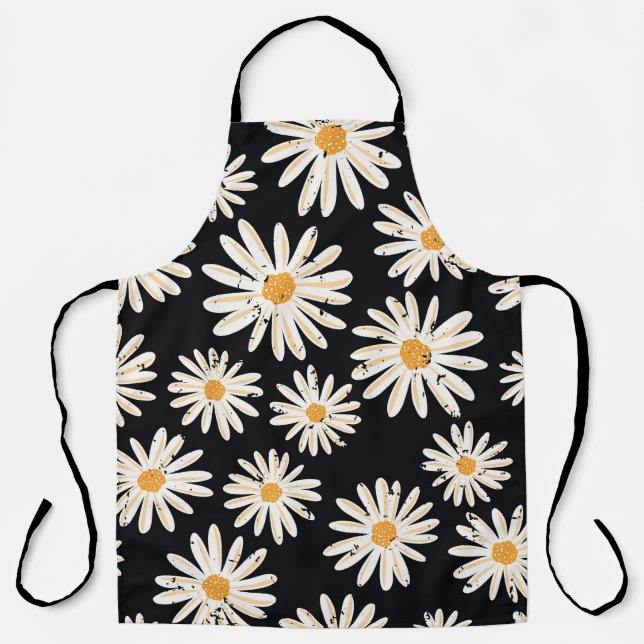 Tablier Vintage Daisy fleurs sans couture motif vintage. D (Recto)