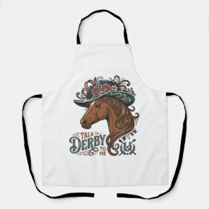 Tablier Vintage Derby Cheval Floral Chapeau Conception De 