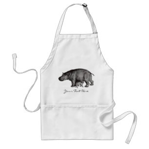 Tablier vintage d'hippopotame