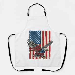 Tablier Vintage Eagle Drapeau Vectorielle Conception de T-