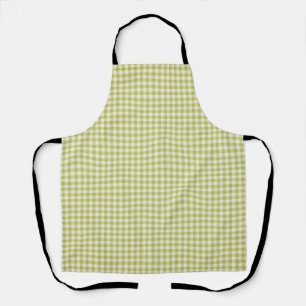 Tablier Vintage En vichy, vert et beige