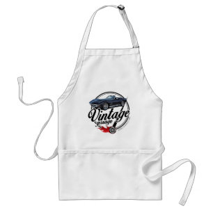 Tablier Vintage Garage with Black Corvette