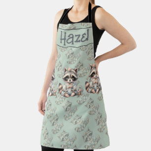 Tablier Vintage habillé Cottagecore Raccoon Pastel