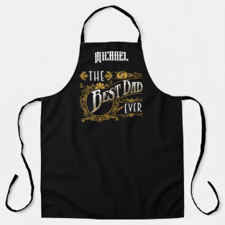 Tablier Vintage Le Meilleur Papa Jamais Mal noir