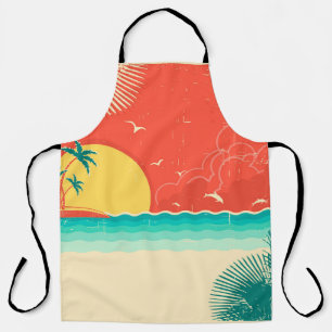 Tablier Vintage nature tropicale arrière - plan de mer ave