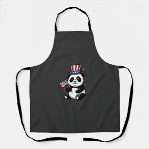Tablier Vintage Patriote Panda Drapeau Chemise Design_1