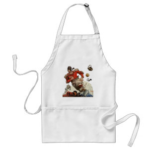 Tablier Vintage Sports Football Quarterback Player Running