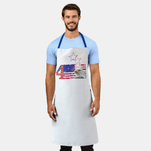 Tablier Vintage US Flag Design Patriot BBQ Grill Chef