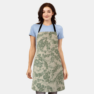 Tablier Vintage Vibrant vert motif floral