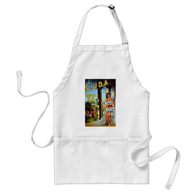 Tablier Vintage voyage de danseuse cubaine (Devant)