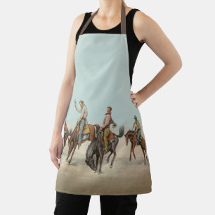 Tablier Vintage Western 4 Cowboys à cheval