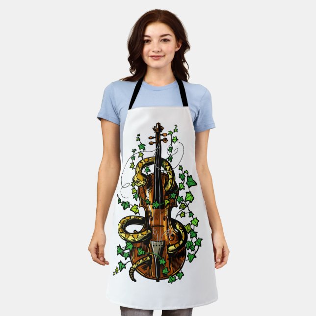 Tablier Violon et serpent (Porté)