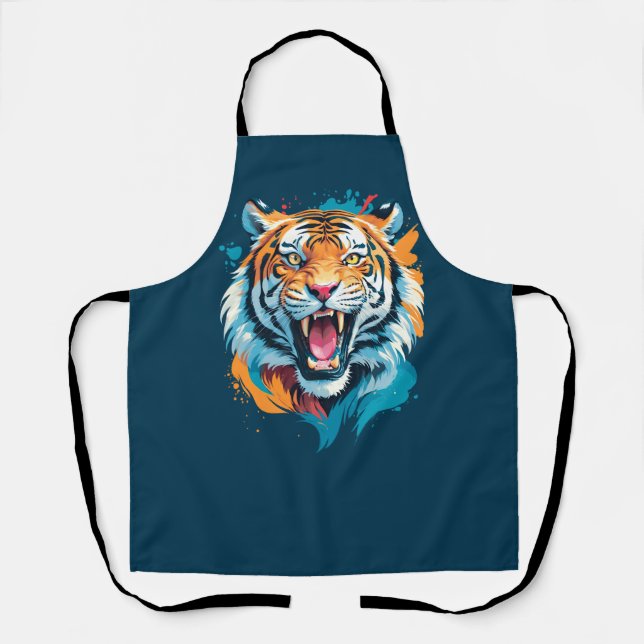 Tablier Visage de tigre torride (Recto)