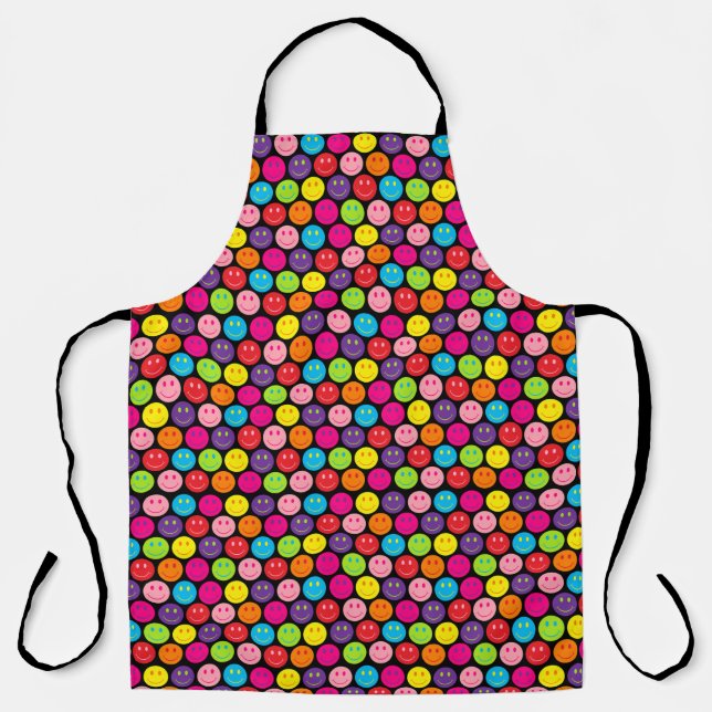 Tablier Visage joyeux multicolore (Recto)
