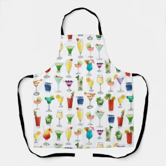 Tablier Vivid Watercolor Cocktail Motif Sac fourre-tout