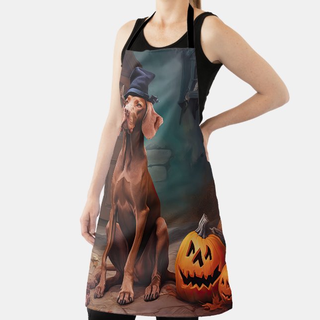 Tablier Vizsla Citrouille Halloween effroi (Insitu)