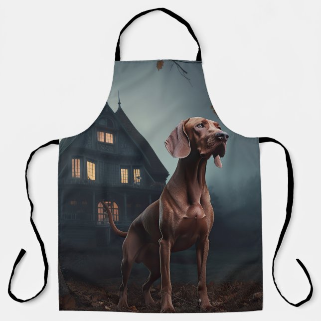 Tablier Vizsla Halloween effroi (Recto)