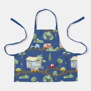 Tablier Voitures mignonnes en Ville Motif pour petits garç