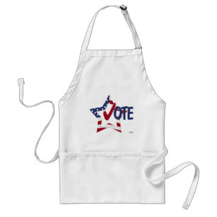 Tablier Vote Coche Rouge avec Étoile du Drapeau Américain