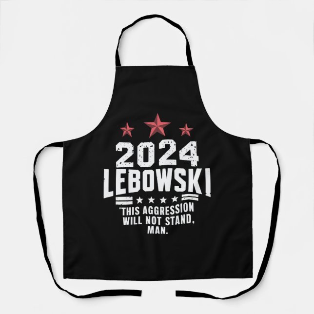 Tablier Vote politique amusant de Lebowski élection 2024 (Recto)