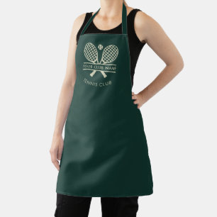 Tablier Votre Club de sport Nom Pelouse Tennis Team Green