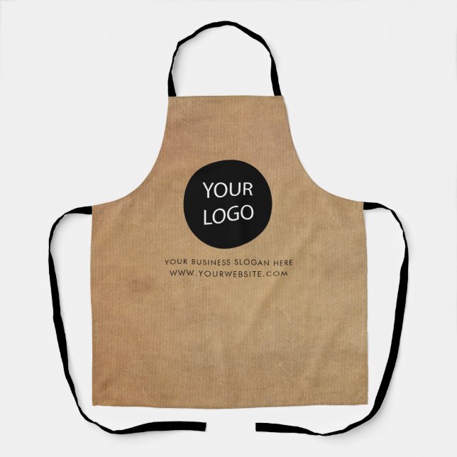 Tablier Votre entreprise Logo et Entreprise de texte Marqu (Recto)