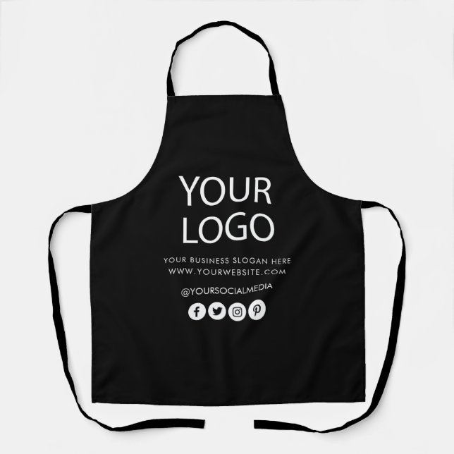 Tablier Votre entreprise Logo et Entreprise de texte Marqu (Recto)