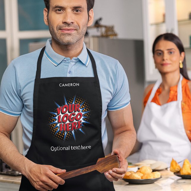 Tablier Votre logo ici - Espace affaires personnalisé simp (Créateur téléchargé)