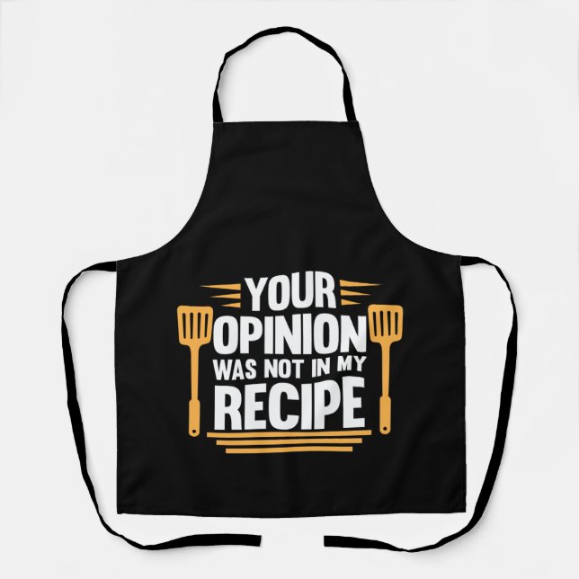 Tablier Votre Opinion Pas Dans Recette Cook Chef Cuisine (Recto)