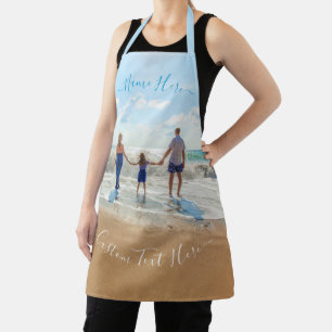 Tablier Votre photo avec Apron Nom personnalisé Texte