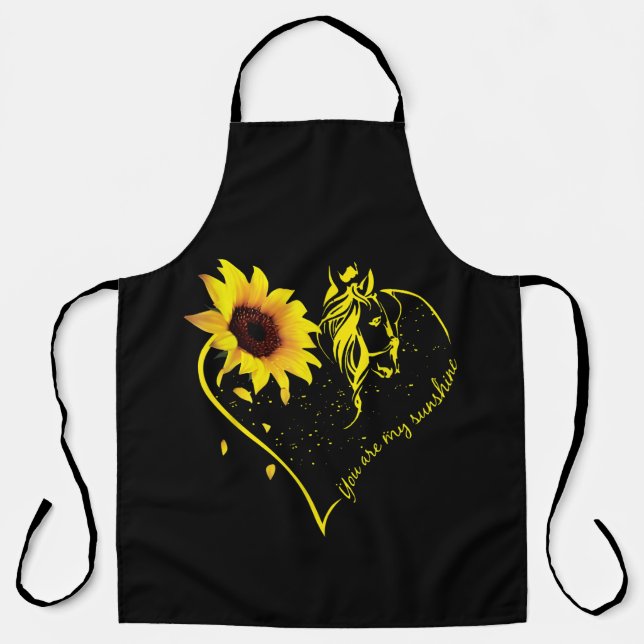 Tablier Vous Êtes Mon Sunshine Tournesol Et Cheval (Recto)