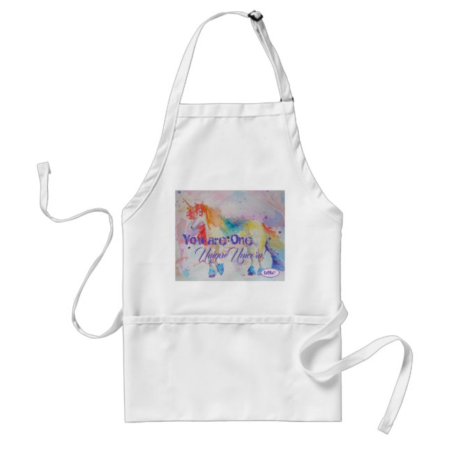 Tablier Vous Êtes Une Unicorne Unique ! Espace cuisine (Devant)