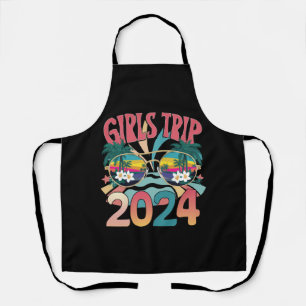 Tablier Voyage de filles Groovy 2024 Week-end Été Plage