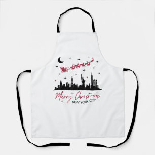 Tablier Voyage de Noël à New York, Joyeux Noël Nouveau