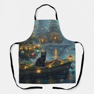 Tablier Voyage de Noël de la Chatte Noire