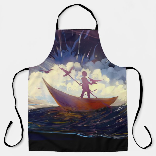 Tablier “Voyage Through the Storm” All-Over Print Apron (Recto)