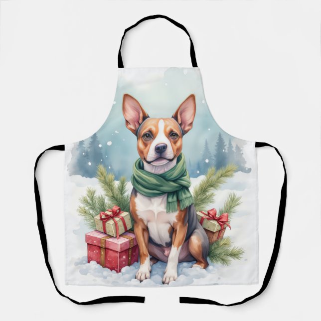 Tablier Watercolor American Staffordshire Terrier Rustic (Recto)