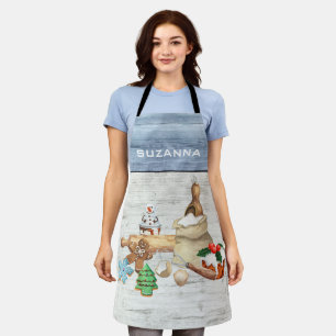 Tablier Watercolor Baking Christmas