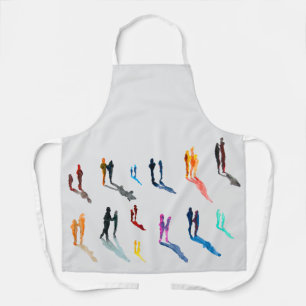 Tablier Watercolor personnes figure artistique