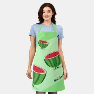 Tablier Watermelon Green Red Fruit Food Caractères de dess