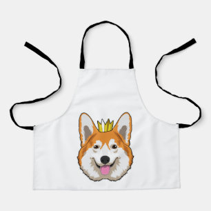 Tablier Welsh corgi with Crown