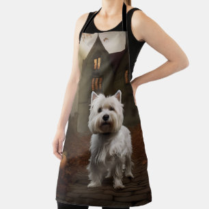 Tablier West Highland White Terrier Halloween effrayant
