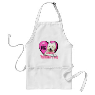 Tablier West Highland White Terrier Valentines