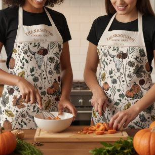 Tablier Western Fall Harvest Thanksgiving Cuisine Squad