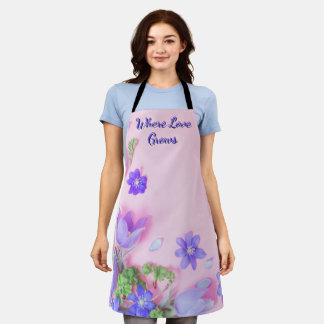 Tablier Where Love Grows Apron | Floral Kitchen Apron