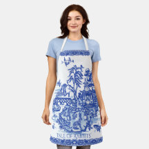 Whimsical Blue Willow Isle of Rabbits Animal Fun